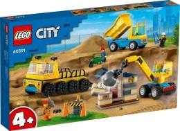 Lego CITY 60391 Ciężarówki i dźwig z kulą LEGO