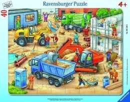 Puzzle w ramce 40 Wielkie pojazdy budowlane Ravensburger