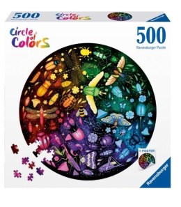 Puzzle 2D 500 Paleta kolorów. Insekty Ravensburger