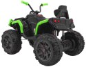 Quad ATV 2.4GHz na akumulator dla dzieci Czarno-zielony + Pilot + Koła EVA + Radio MP3 + Wolny Start