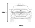 Mercedes Benz AMG EQA dla dzieci Biały + Pilot + 5-punktowe pasy + EVA + Wyświetlacz MP3 + LED