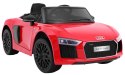 Audi R8 Spyder na akumulator Czerwony + Pilot + EVA + Wolny Start + Radio MP3 + LED