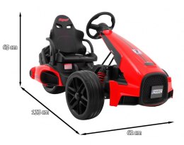 Gokart na akumulator Bolid XR-1 dla dzieci Czerwony + Regulowana kierownica + Profilowane siedzenie