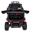 Buggy UTV Terenówka dla dzieci Czarny + Pilot + Bagażnik + Wolny Start + EVA + MP3 LED