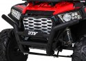 Buggy UTV Terenówka dla dzieci Czerwony + Pilot + Bagażnik + Wolny Start + EVA + MP3 LED