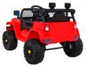 Autko Jeep Dark Night na akumulator dla dzieci Czerwony + Wolny Start + EVA + Audio LED