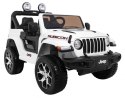 Jeep Wrangler Rubicon na akumulator dla dzieci Biały + Pilot + Radio MP3 LED + Koła EVA