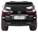 Lexus LX570 Lakierowane Autko dla 2 dzieci Czarny + Pilot + Koła EVA + Radio MP3 LED